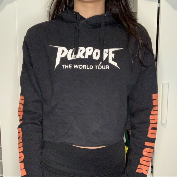 H&M Justin Bieber Purpose Tour Cropped Hoodie - Picture 2 of 11